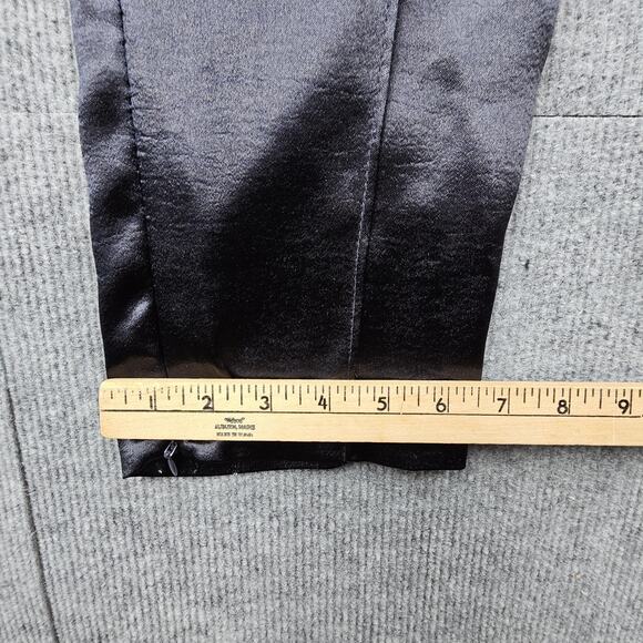 Cinq à Sept Pants Womens Medium Satin Drawstring Tapered Leg Dressy Comfort Navy - Picture 4 of 9